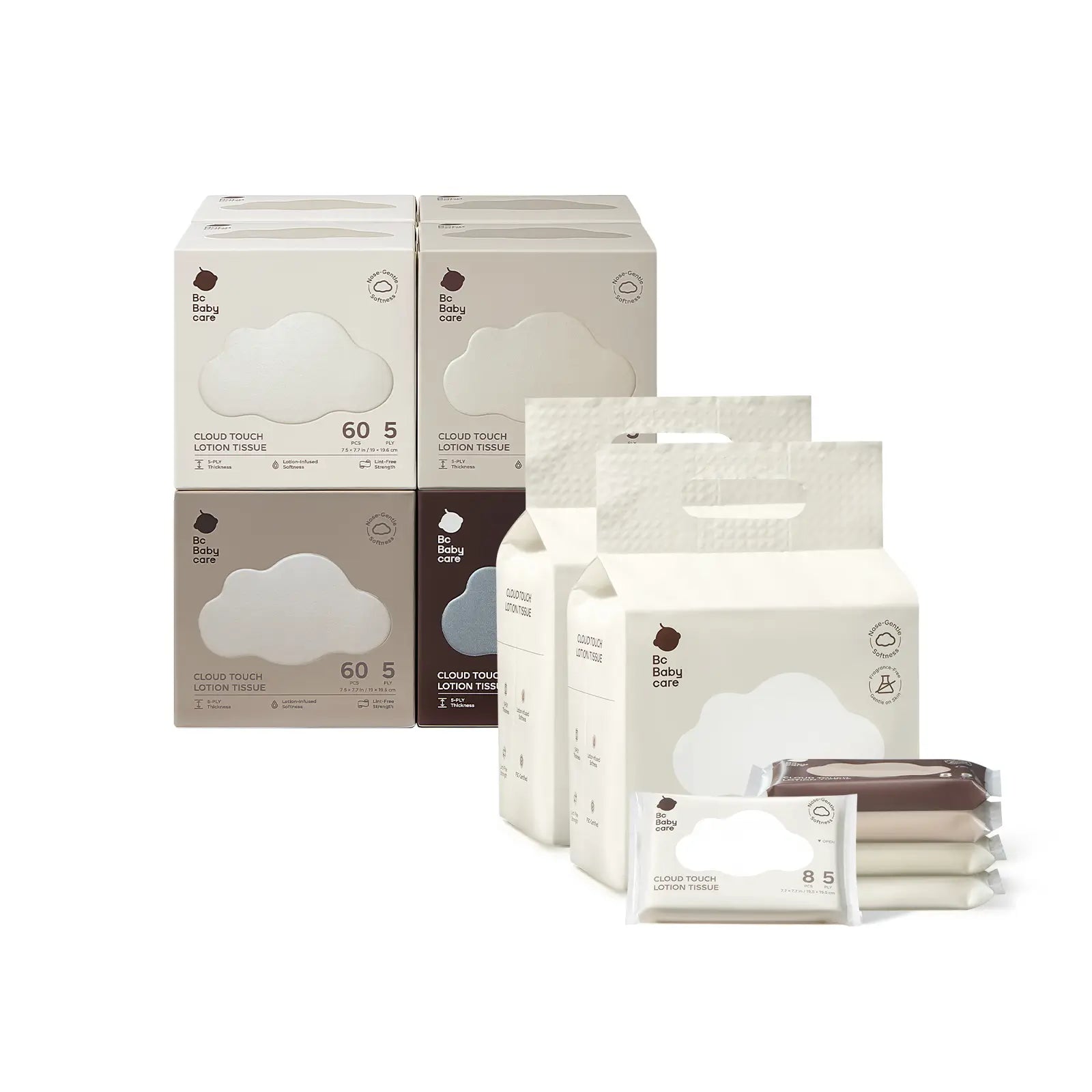 Pack_8 Packs × 60 Tissues & 2 × Travel Pack | 