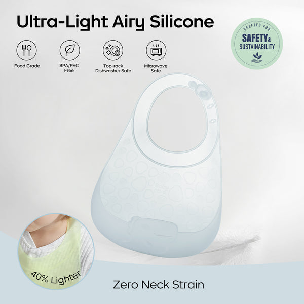 Airy Silicone Baby Bib – Ultra‑Light & Spill‑Proof Mealtime